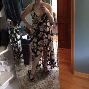 Floral high low dress